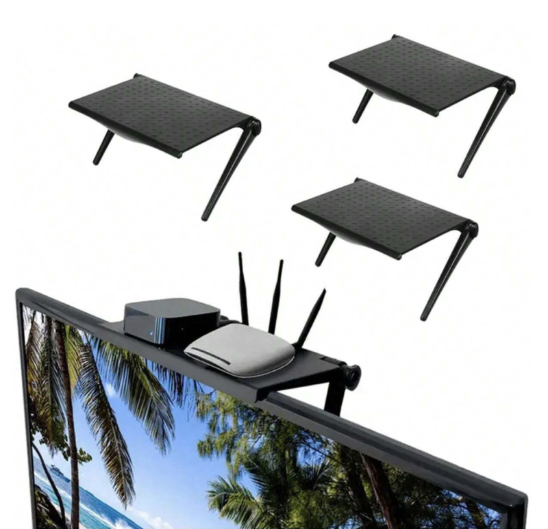 Home Organizer Adjustable TV Screen Top Shelf Rack Computer Monitor