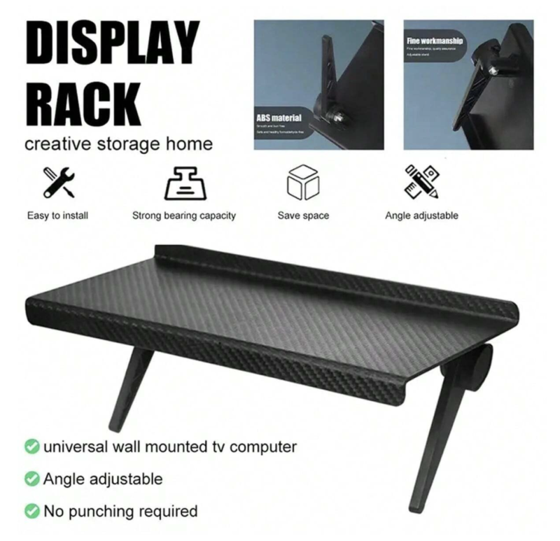 Home Organizer Adjustable TV Screen Top Shelf Rack Computer Monitor - Image 2