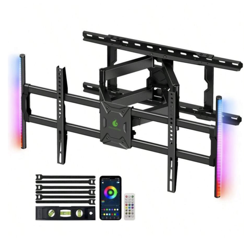 Universal TV Mount - TV Wall Mount For 47-84 Inch LCD LED TVs, TV Mount With LED Lights