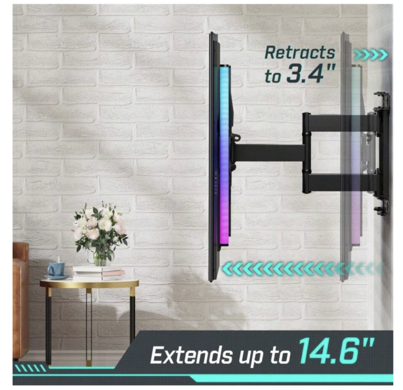 Universal TV Mount - TV Wall Mount For 47-84 Inch LCD LED TVs, TV Mount With LED Lights - Image 3