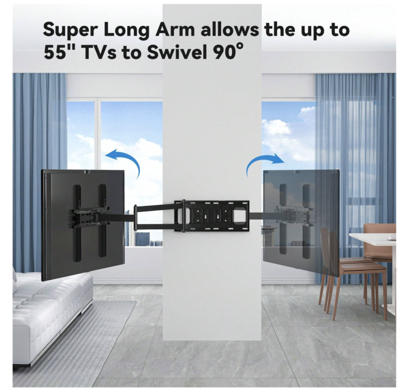 FORGING MOUNT Long Arm TV Wall Mount For Most 26-60 Inch Flat Curved TVs - Image 4