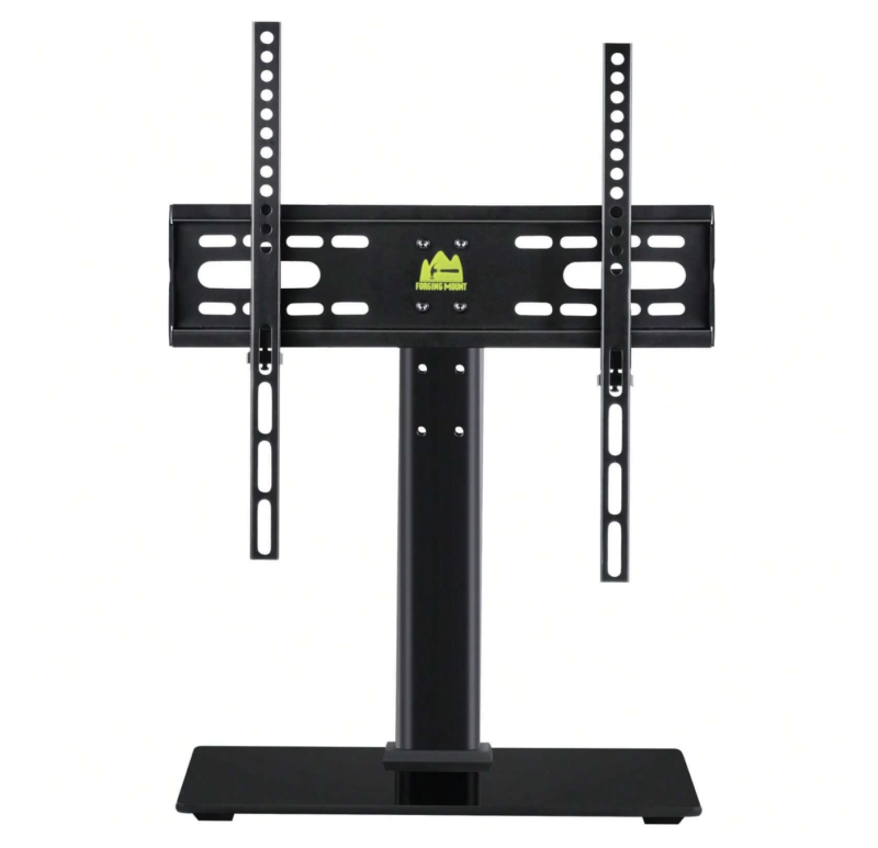 Universal Swivel TV Stand With Tempered Glass Base For 26-55"
