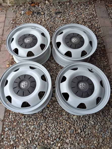 Genuine VW Transporter 17" Steel Wheels – Freshly Powder Coated