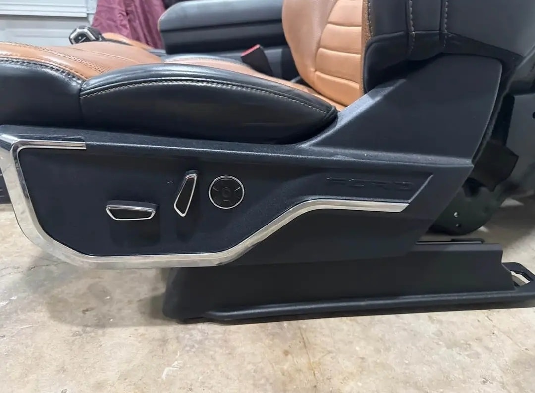 ULTRA-LUXURY OEM FORD F-150 PLATINUM "PEANUT BUTTER" LEATHER SEATS & CENTER CONSOLE BUNDLE – MASSAGE, HEAT & COOL! - Image 5