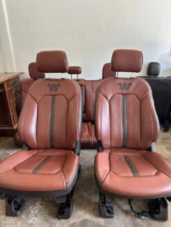 GENUINE OEM FORD KING RANCH LEATHER SEATS & CENTER CONSOLE BUNDLE – F-150 (2015–2020) & SUPER DUTY (2017–2022)