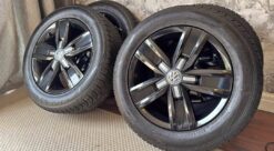 VW Transporter Davenport 17" Gloss Black Alloy Wheels & New All-Season Tyres